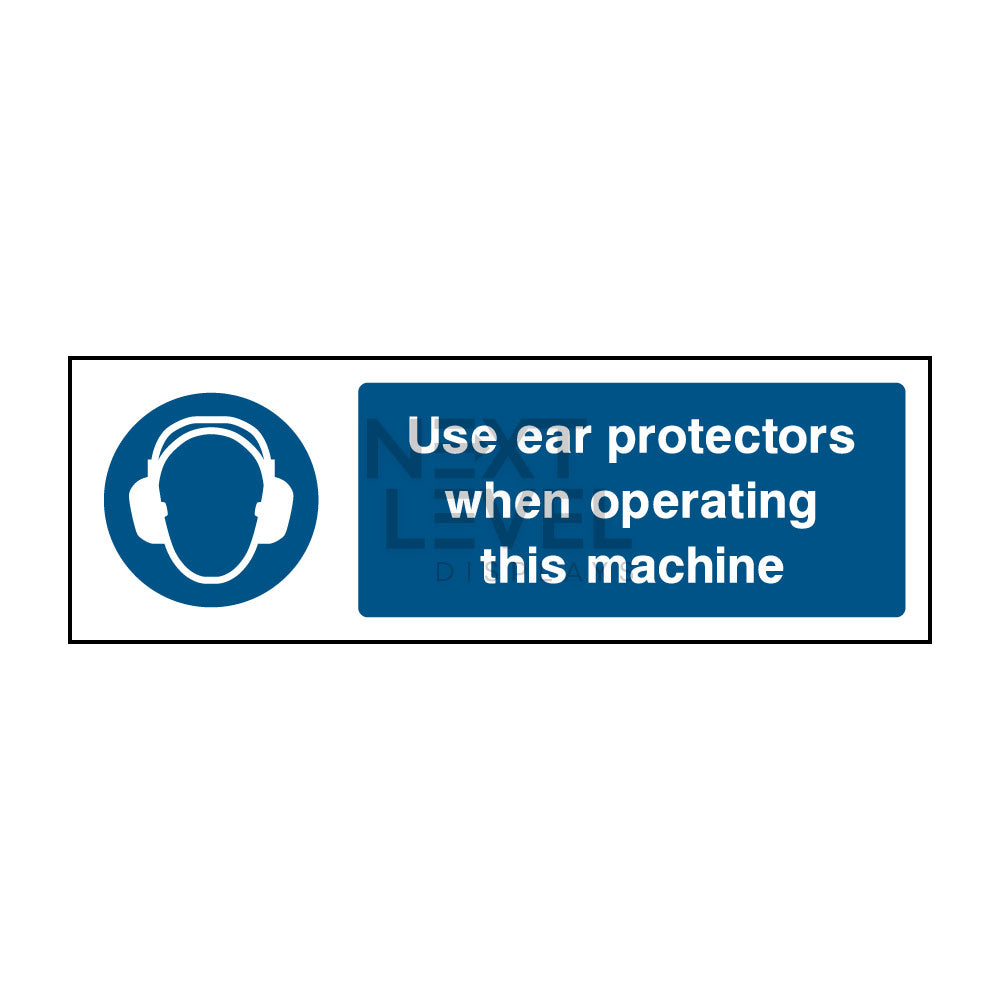 blue ear protection sign