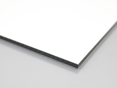 white aluminium panel