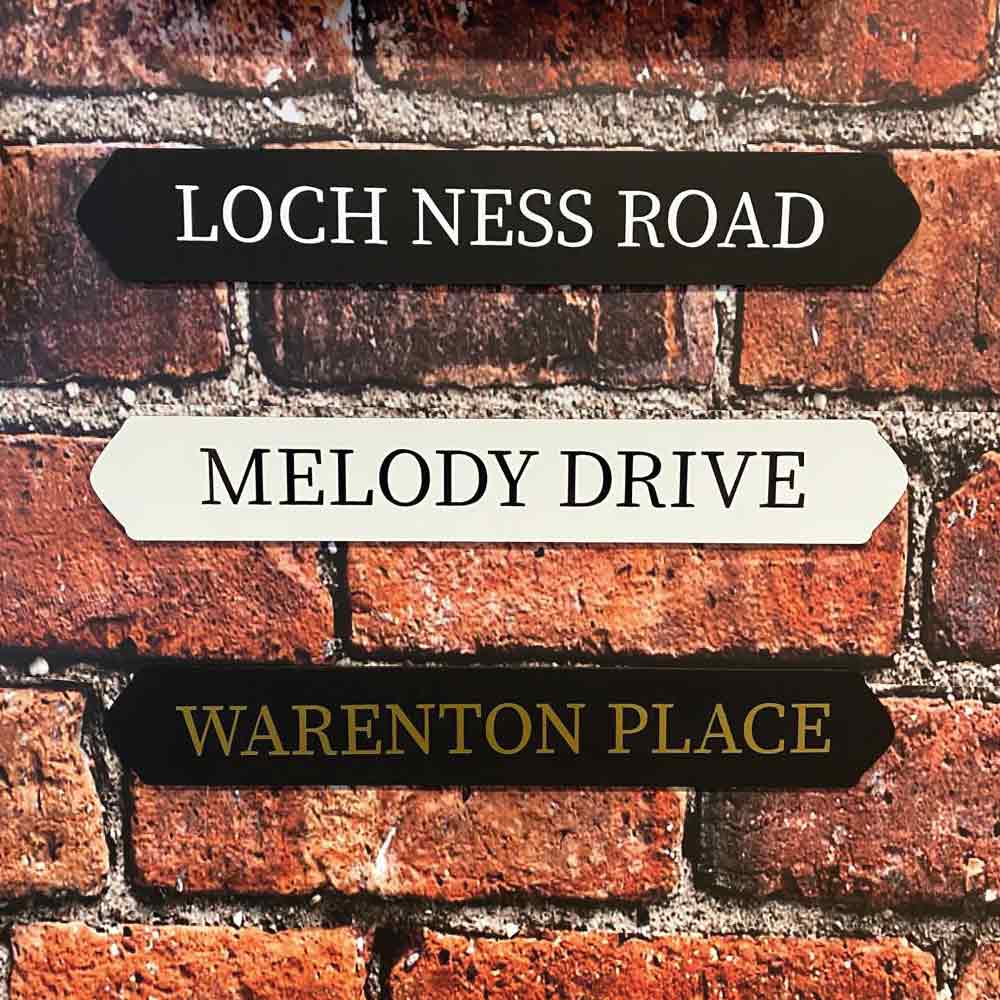 3 personalised fence sign