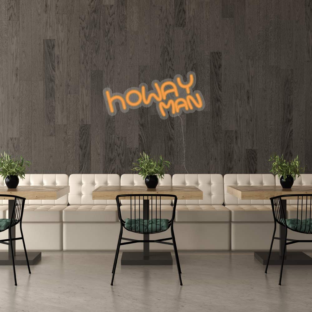 howay man geordie sign in orange