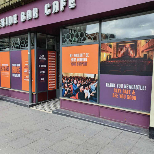 window graphic on a external store front