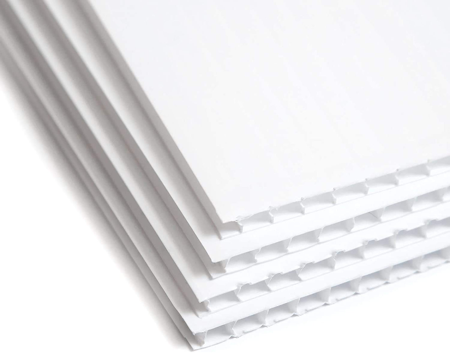 corrugated plastic in white