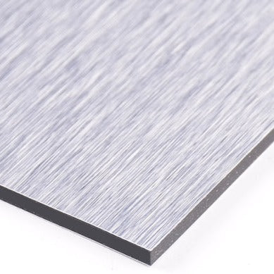 zoomed in aluminium brushed silver board