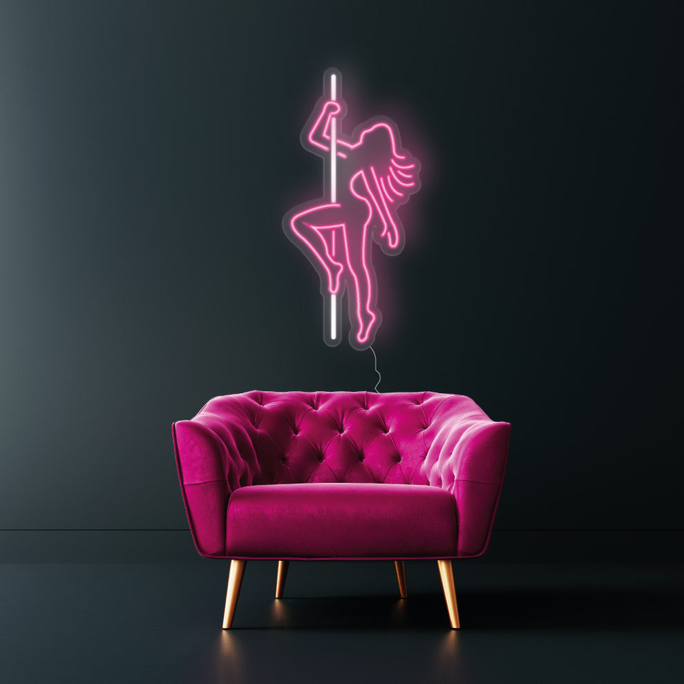 Pole Dancer Neon Sign - Captivating Dancer Art Illuminated – next level ...