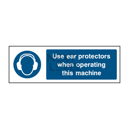blue ear protection sign 