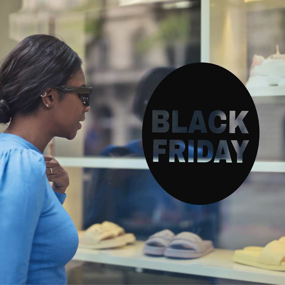 Next Friday Stickers Black Friday window sticker – next level displays