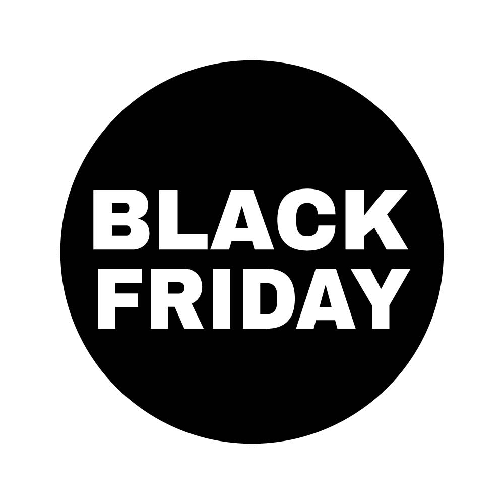 black friday circle window sticker