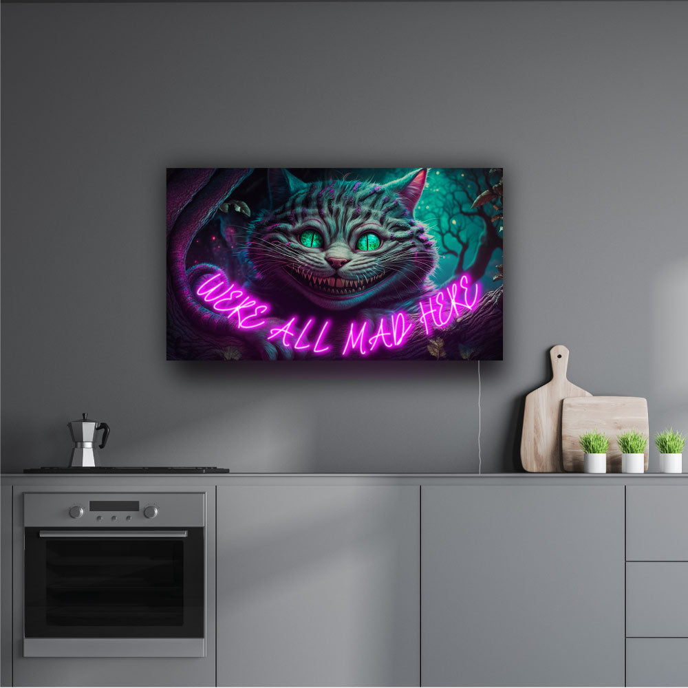 Cheshire Cat Neon Sign - Alice in wonderland wall decor – next level ...