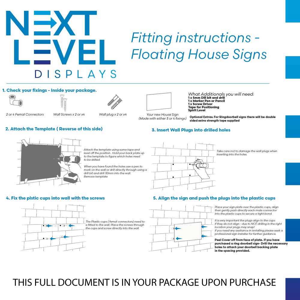 short fitting installation template guide 