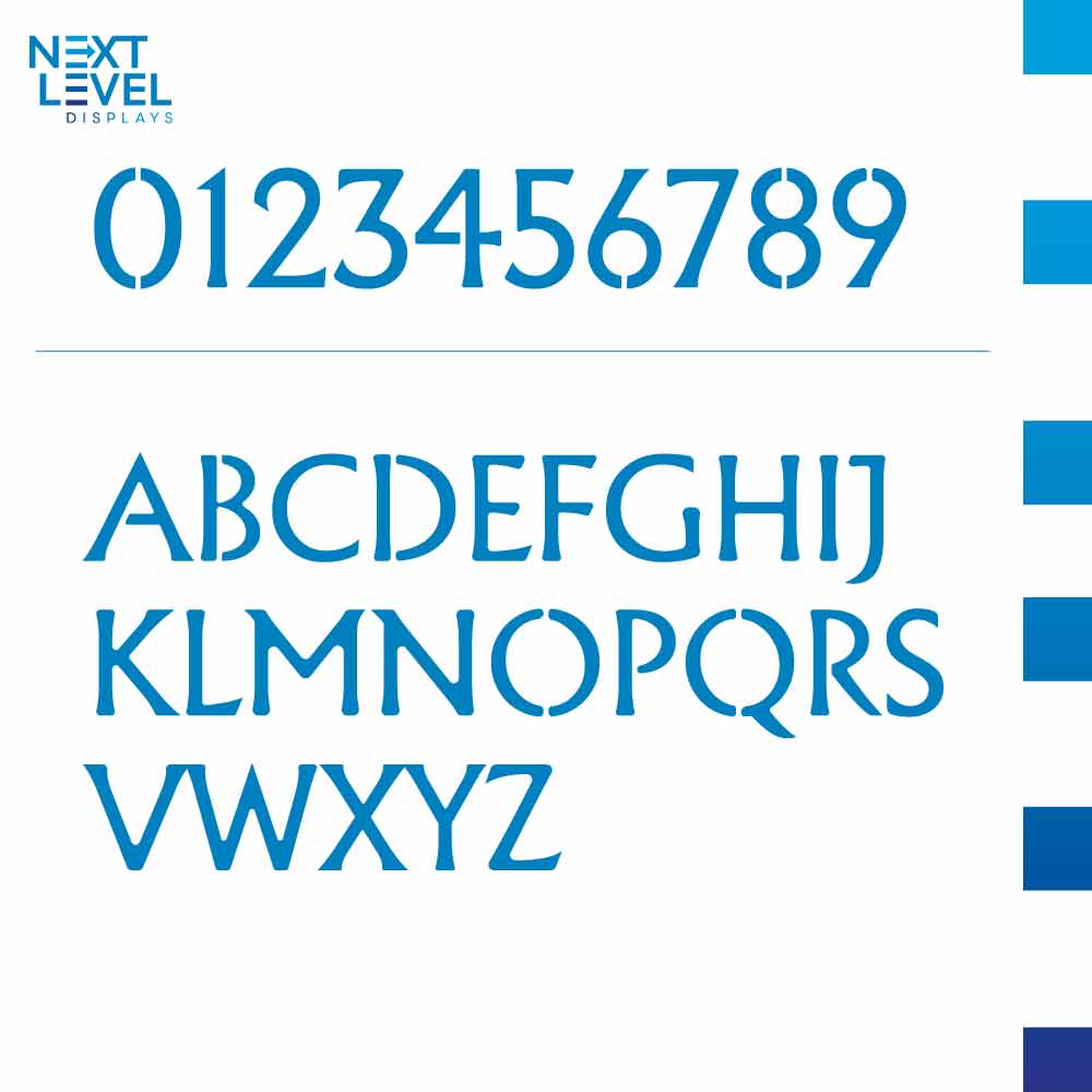 image of font type shown for letters and numbers