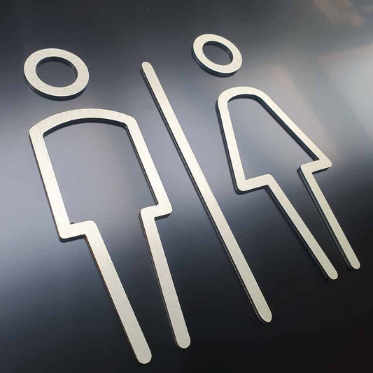 toilet door sign male and female
