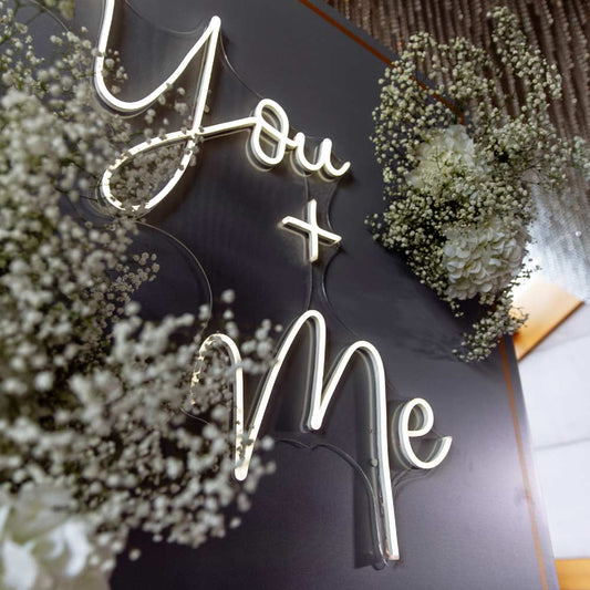 You and Me Neon Wedding sign
